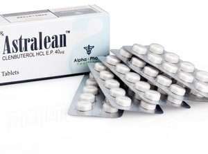 ASTRALEAN 40mg 50 tablets / CLENBUTEROL HCL E.P. 40mg 50tablets - ALPHA PHARMA www.oms99.in - online muscle store99