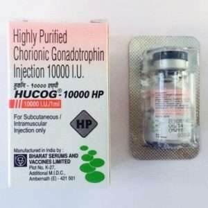 HUCOG-10000 HP INJECTION 1ml / HIGHLY PURIFIED CHORIONIC GONADOTROPHIN INJECTION 10000 I.U. 1ml -BHARAT SERUMS AND VACCINES LIMITED online muscle store99