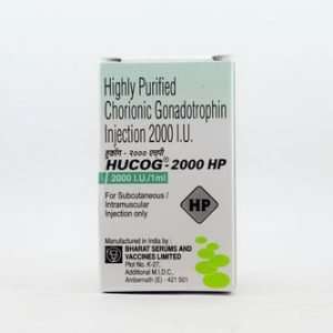HUCOG-2000 HP INJECTION 1ml / HIGHLY PURIFIED CHORIONIC GONADOTROPHIN INJECTION 2000 I.U. 1ml - BHARAT SERUMS AND VACCINES LIMITED