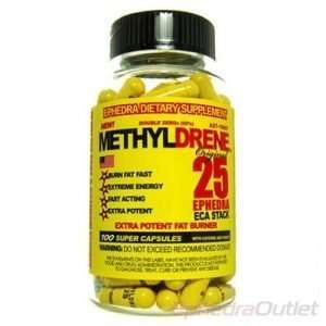 METHYDRENE 25 EPHEDRA ECA STACK 100capsules / EXTRA POTENT FAT BURNER 100capsules - CLOMA PHARMA online muscle store