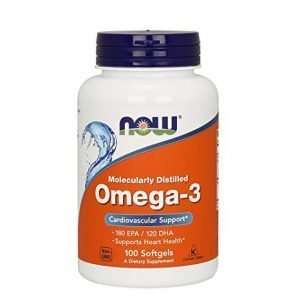 NOW MOLECULARLY DISTILLED OMEGA-3 FISH OIL 100softgels / CARDIOVASCULAR SUPPORT A DIETARY SUPPLEMENT 100softgels - NOW online muscle store