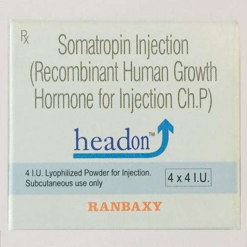 SOMATROPIN HEADON 4X4i.u. INJECTION / RECOMBINANT HUMAN GROWTH HORMONE FOR INJECTION CH.P 4X4i.u. - RANBAXY online muscle store