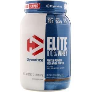 DYMATIZE ELITE 100% WHEY PROTEIN POWDER 2lb 25 SERVINGS BANNED SUBSTANCE TESTED GLUTEN FREE 2lb - DYMATIZE www.oms99.in