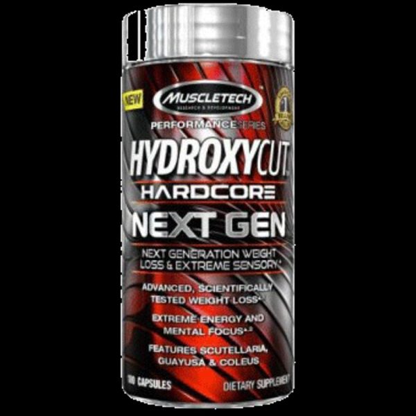 HYDROXYCUT HARDCORE NEXT GEN FAT BURNER 100capsules NEXT GENRATION WEIGHT LOSS & EXTREME SENSORY 100capsules -MUSCLETECH www.oms99.in