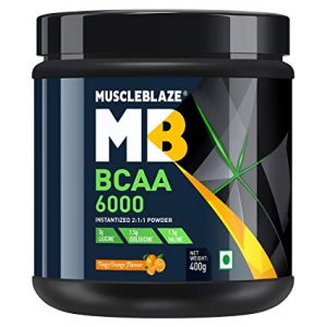 MUSCLEBLAZE BCAA 6000 400gm INSTANTIZED 211 POWDER 400gm - MB www.oms99.in