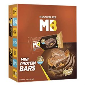 MUSCLEBLAZE MINI-PROTEIN BAR (10g PROTEIN) ALMOND FUDGE BAR - MB www.oms99.in