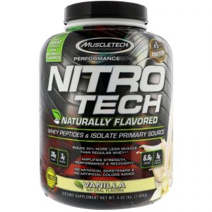 MUSCLETECH PERFORMANCE SERIES NITRO TECH NATURALLY FLAVORED 4.02lbs WHET PEPTIDES & ISOLATE PRIMARY SOURCE 4.02lbs - MUSCLETECH www.oms99.in
