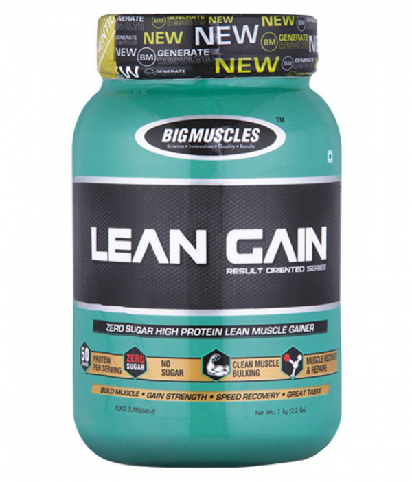 BIG MUSCLES LEAN GAIN RESULT ORIENTED SERIES 6lb ZERO SUGAR HIGH PROTEIN LEAN MUSCLE GAINER 6lb - BIG MUSCLES www.oms99.in