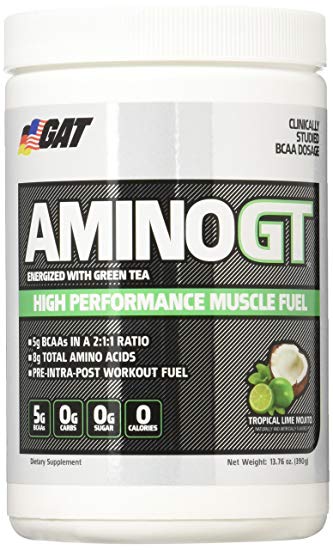 GAT AMINO GT ENERGIZED WITH GREEN TEA 91gm HIGH PERFORMANCE MUSCLE FUEL 91gm - GAT SPORT www.oms99.in