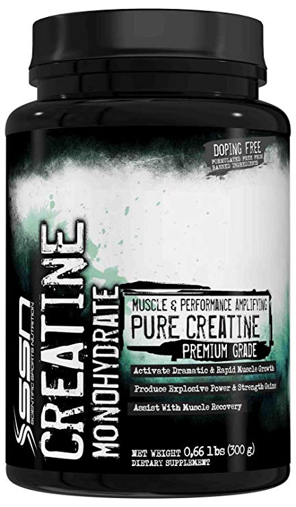 SSN CREATINE MONOHYDRATE 300gm MUSCLE & PERFORMANCE AMPLIFYING PURE CREATINE PREMIUM GRADE 300gm - SSN NUTRITION www.oms99.in